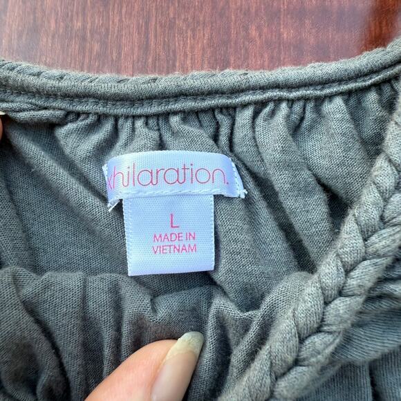 Xhilaration Gray Tie-Dye Strappy Tank - Size L - Picture 4 of 4